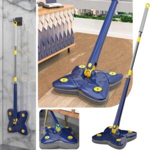 360° Rotatable 4 Leaf Clover Twist Water Auto Squeezes Mop Adjustable Corner Mop Self Squeezing