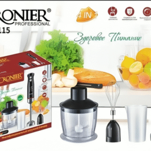 Cronier Professional 4-in-1 Hand Blender Set | Chopper, Blender, Coffee & Egg Beater, Whisker
